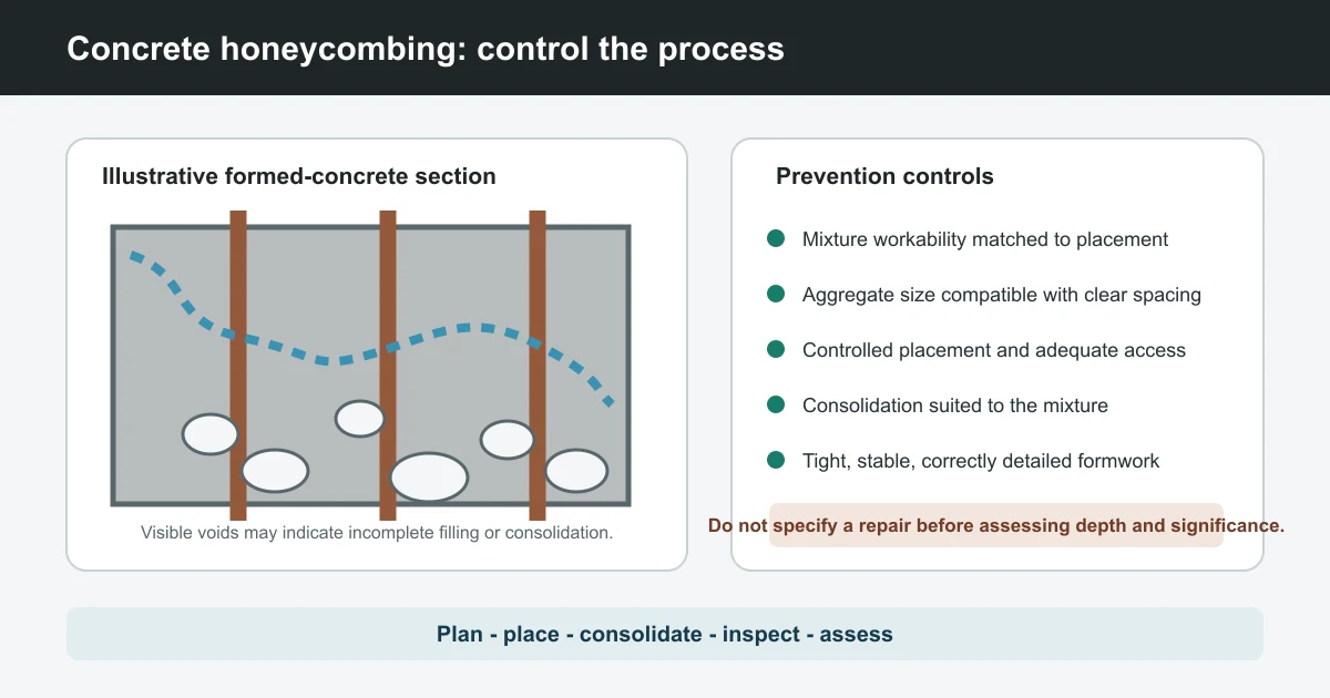 Concrete Honeycombing: Causes, Assessment, and Prevention